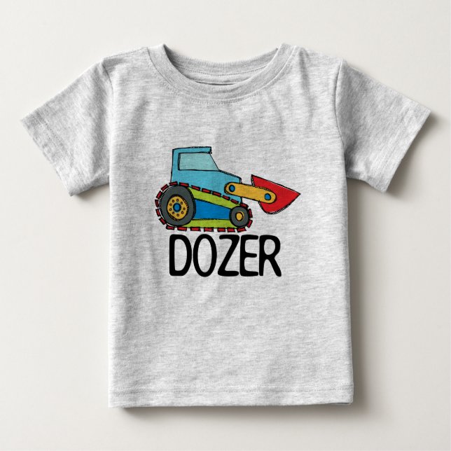 Camiseta De Bebé Transporte Dozer Bulldozer (Anverso)