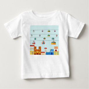 Camiseta De Bebé Transporte público en el centro