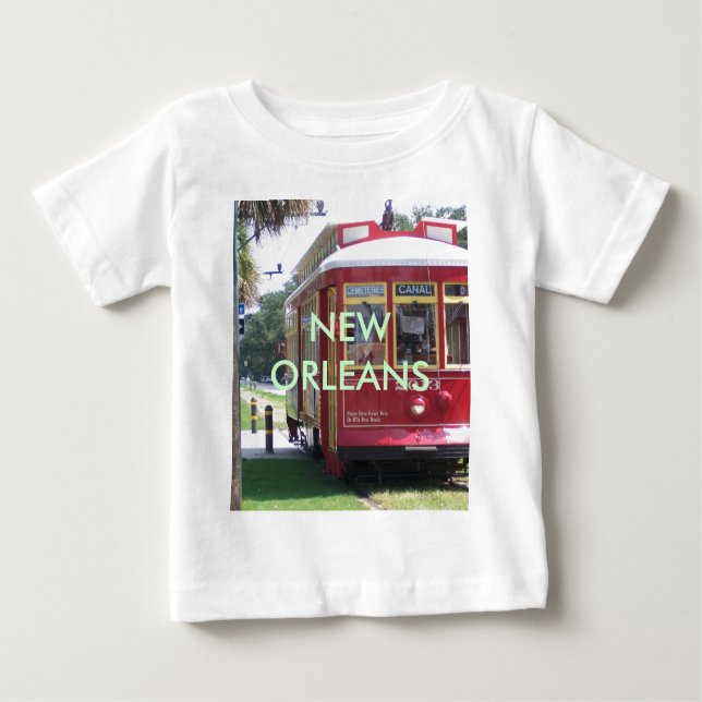Camiseta De Bebé Tranvía de New Orleans (Anverso)