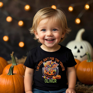 Camiseta De Bebé Tratamientos de Halloween de Calabaza Púrpura pers