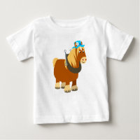Trato Personalizado lindo Breton Caballo bebé cami