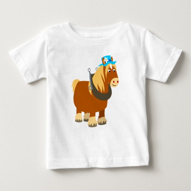 Camiseta De Bebé Trato Personalizado lindo Breton Caballo bebé cami (Anverso)