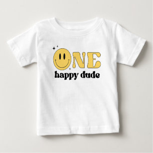 Camiseta De Bebé TRAVIS One Happy Dude Yellow Smile Face