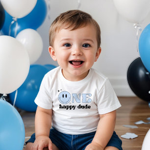 Camiseta De Bebé TRAVIS Un Tipo Feliz Cara Sonriente Amarilla 