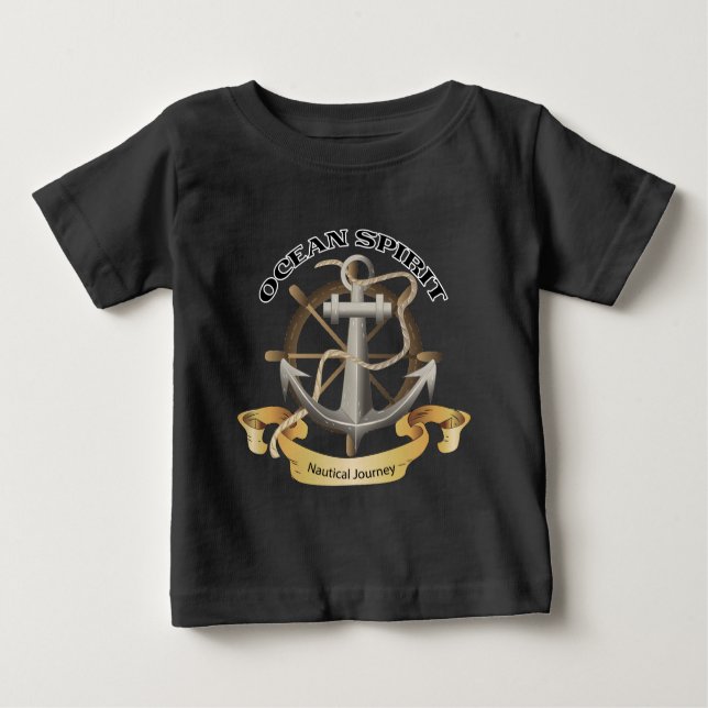 Camiseta De Bebé Trayecto náutico del espíritu oceánico (Anverso)