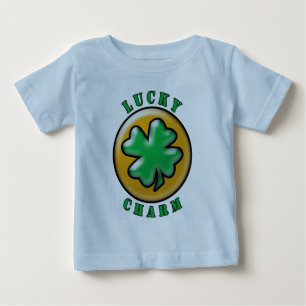 Camiseta De Bebé Trébol afortunado del encanto del día de St