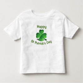 Camiseta De Bebé Trébol feliz lindo del verde del día del St