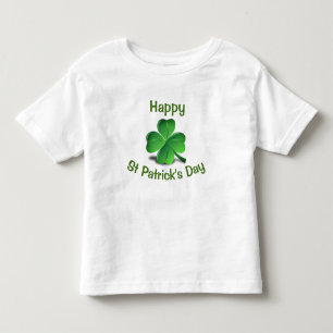 Camiseta De Bebé Trébol feliz lindo del verde del día del St