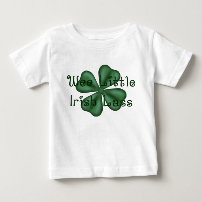 Camiseta De Bebé Trébol irlandés pequenito de la muchacha del KRW (Anverso)