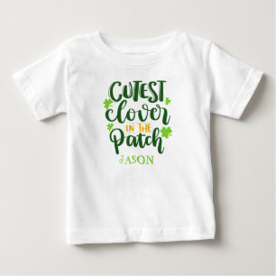 Camiseta De Bebé Trébol más lindo del parche St Paddy divertido nom