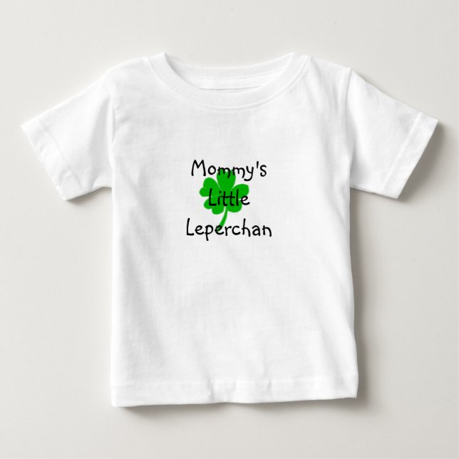 Camiseta De Bebé trébol, Mommy'sLittleLeperchan (Anverso)