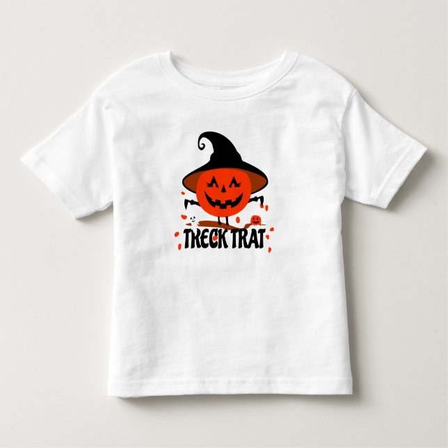Camiseta De Bebé Treck Trat Pumpkin Sonriente (Anverso)