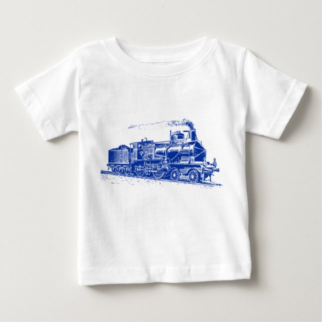 Camiseta De Bebé Tren 03 - Azul marino (Anverso)
