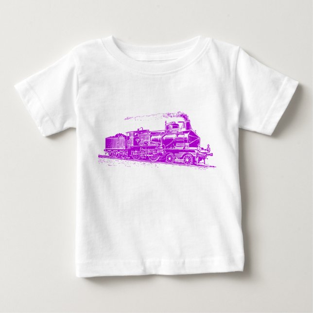 Camiseta De Bebé Tren 03 - Púrpura (Anverso)