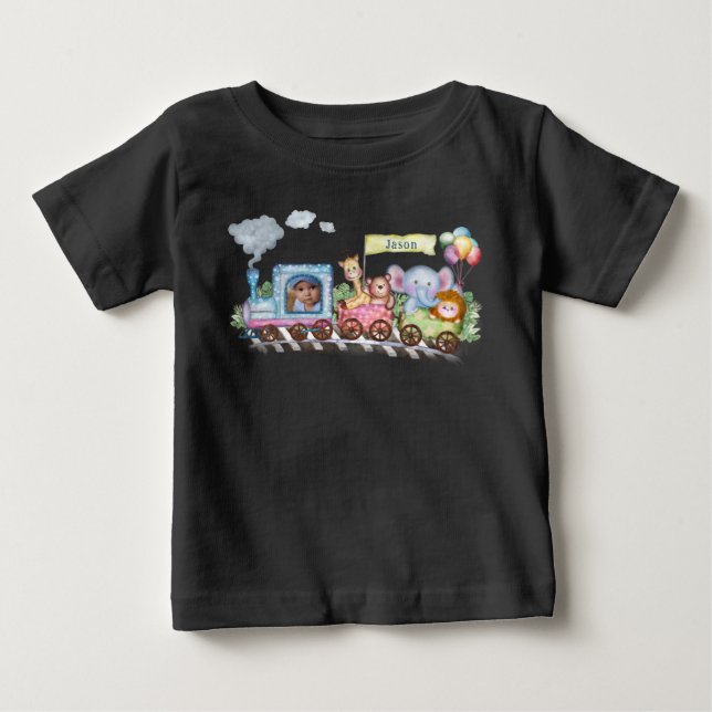 Camiseta De Bebé Tren acuarela lindo (Anverso)