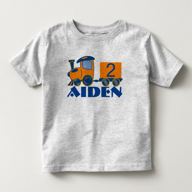 Camiseta De Bebé Tren adaptable del cumpleaños de la edad (Anverso)