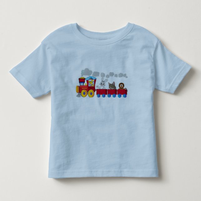 Camiseta De Bebé Tren animal de Choo-Choo (Anverso)
