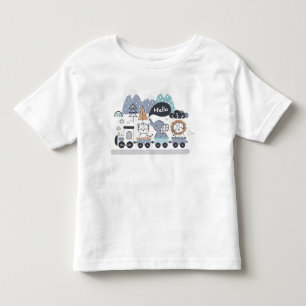 Camiseta De Bebé Tren Choo Choo de Animales