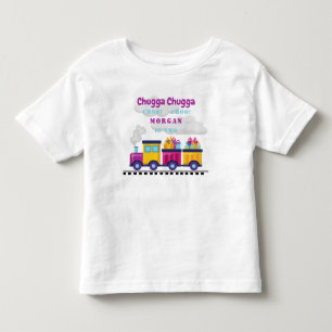 Camiseta De Bebé Tren Chugga Choo Caricatura Segundo Cumpleaños