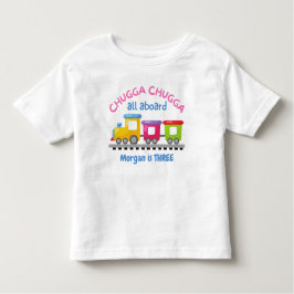 Camiseta De Bebé Tren Chugga Choo Tema Dibujos Animados Cumpleaños 