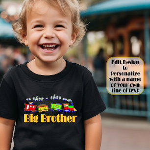 Camiseta De Bebé Tren de Big Brother Whimsical Choo