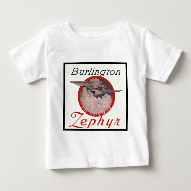 Camiseta De Bebé Tren de Burlington Zephyr (Anverso)