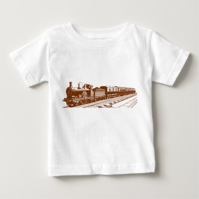Camiseta De Bebé Tren de cosecha - Nuez (Anverso)