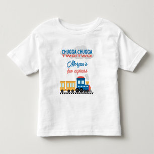 Camiseta De Bebé Tren de Dibujos Animados Colorido para Segundo Cum
