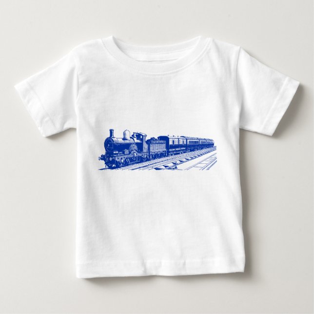 Camiseta De Bebé Tren de época - Armada (Anverso)