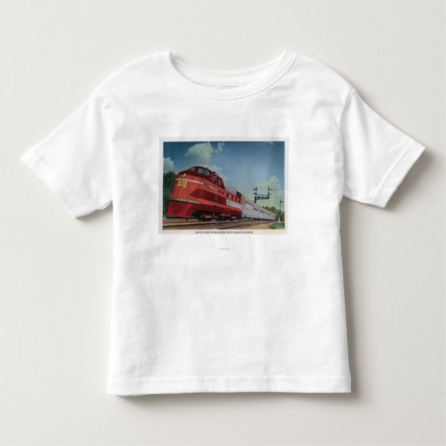 Camiseta De Bebé Tren de RocketStreamlined de la isla de la roca (Anverso)
