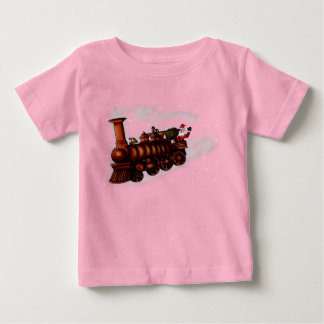 Camiseta De Bebé Tren de vapor Santa, bebés