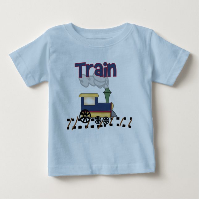 Camiseta De Bebé Tren en pista (Anverso)