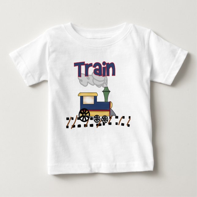 Camiseta De Bebé Tren en pista (Anverso)