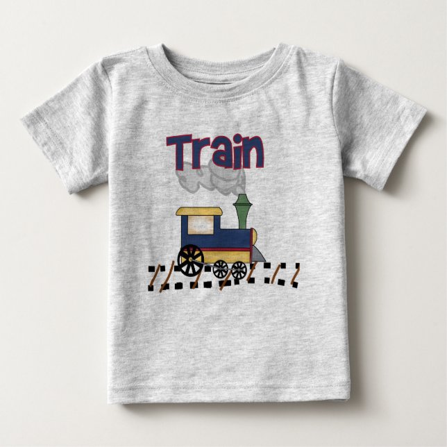 Camiseta De Bebé Tren en pista (Anverso)