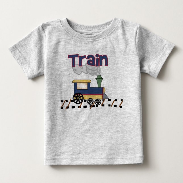 Camiseta De Bebé Tren en pista (Anverso)