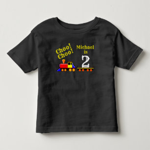 Camiseta De Bebé Tren lindo personalizado del cumpleaños de Choo