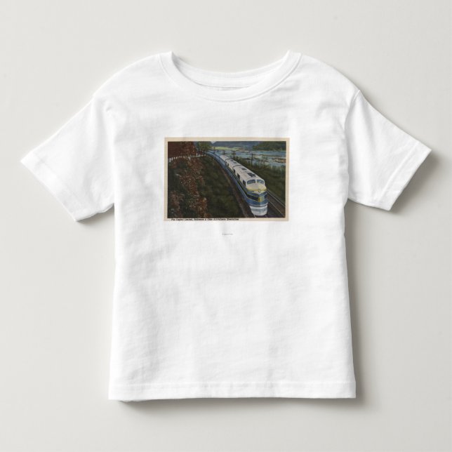 Camiseta De Bebé Tren que aerodinamiza a través de Potomac (Anverso)
