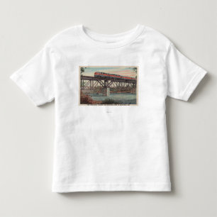 Camiseta De Bebé Tren- Tippecanoe/río de Tippecanoe que cruza