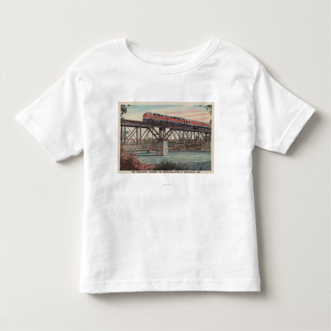 Camiseta De Bebé Tren- Tippecanoe/río de Tippecanoe que cruza (Anverso)