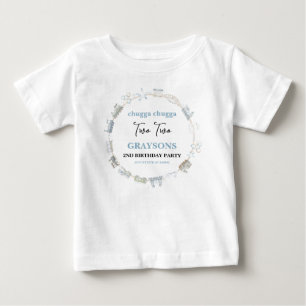 Camiseta De Bebé Tren Vintage Cumpleaños 2 - Fiesta Choo Choo
