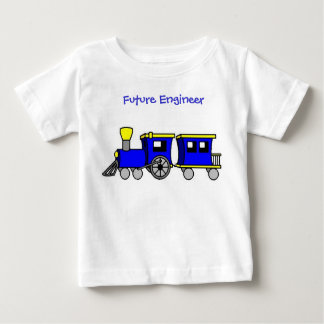 Camiseta De Bebé tren y alcaparate-azul, ingeniero futuro