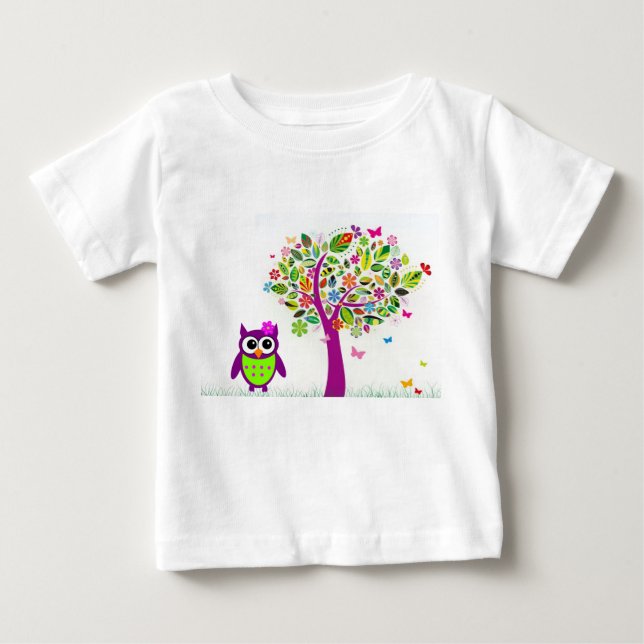 Camiseta De Bebé Trendy Owl (Anverso)