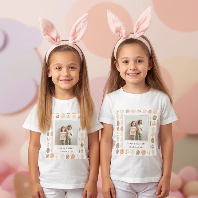 Camiseta De Bebé Trendy Pastel Easter Photo  | Personalized (Subido por el creador)