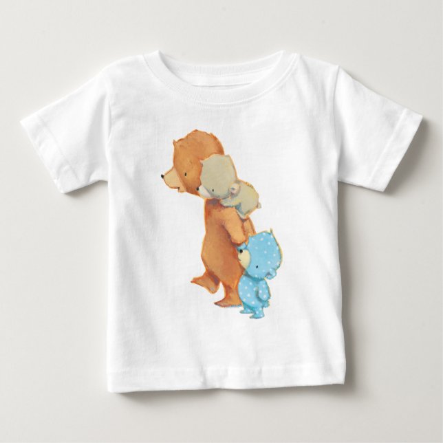 Camiseta De Bebé Tres amigos osos adorables (Anverso)