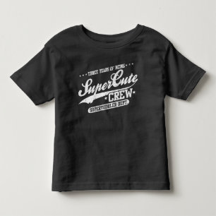 Camiseta De Bebé Tres años de ser equipo Supercute (3ro cumpleaño
