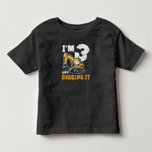 Camiseta De Bebé Tres años tercer cumpleaños Construcción Niño 3 añ