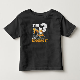 Camiseta De Bebé Tres años tercer cumpleaños Construcción Niño 3 añ