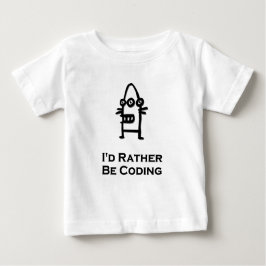 Camiseta De Bebé Tres bots oculares prefieren estar codificando neg