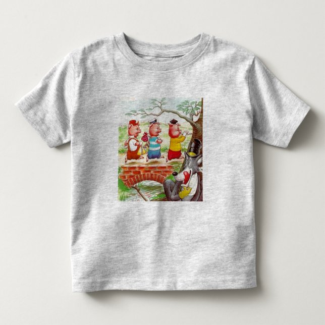 Camiseta De Bebé Tres cerditos (Anverso)
