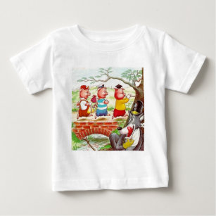 Camiseta De Bebé Tres cerditos
